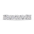 Laurel Band in white gold, angled view