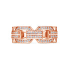 Axiom Band in rose gold, angled view