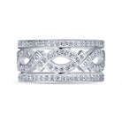 Arabesque Band in white gold, alternate angle