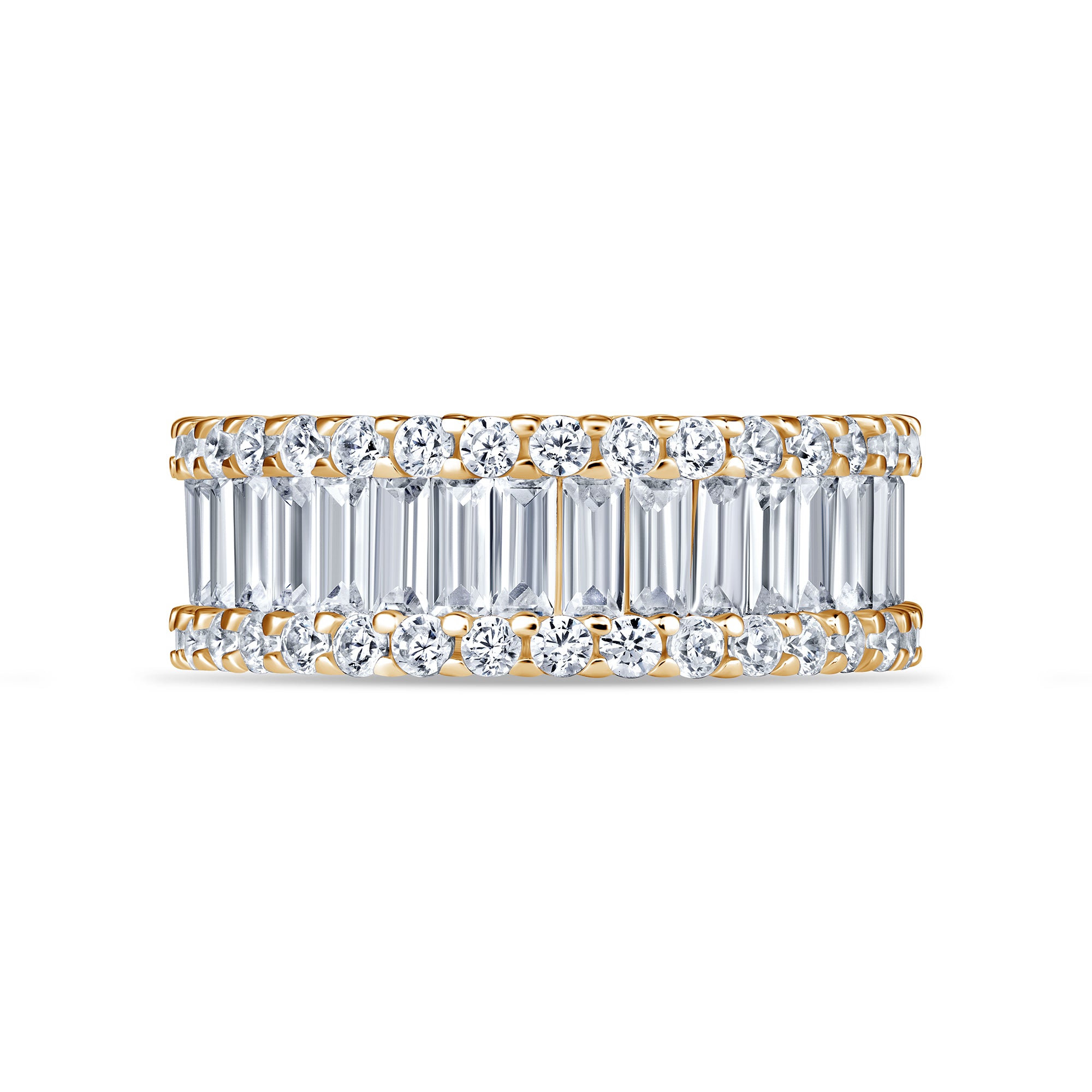Prisma Band in yellow gold, alternate angle