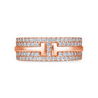 Regalia Band in rose gold, alternate angle