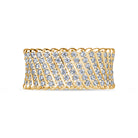 Palisade Band in yellow gold, alternate angle