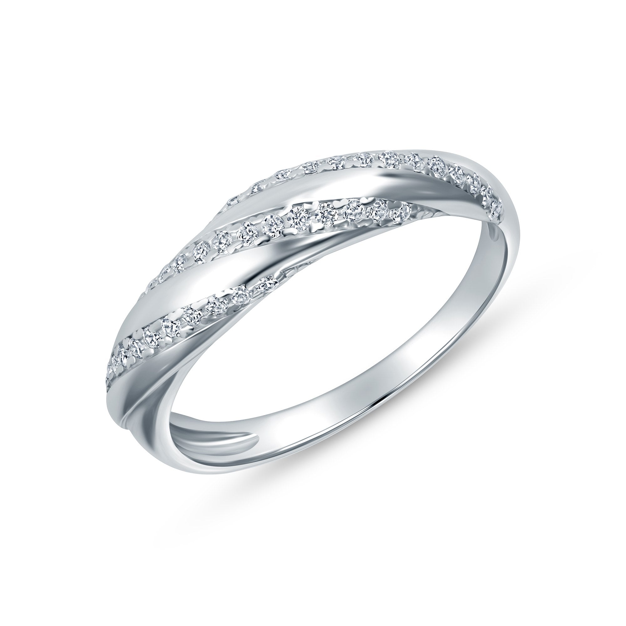 Rivelle Band in white gold, angled view