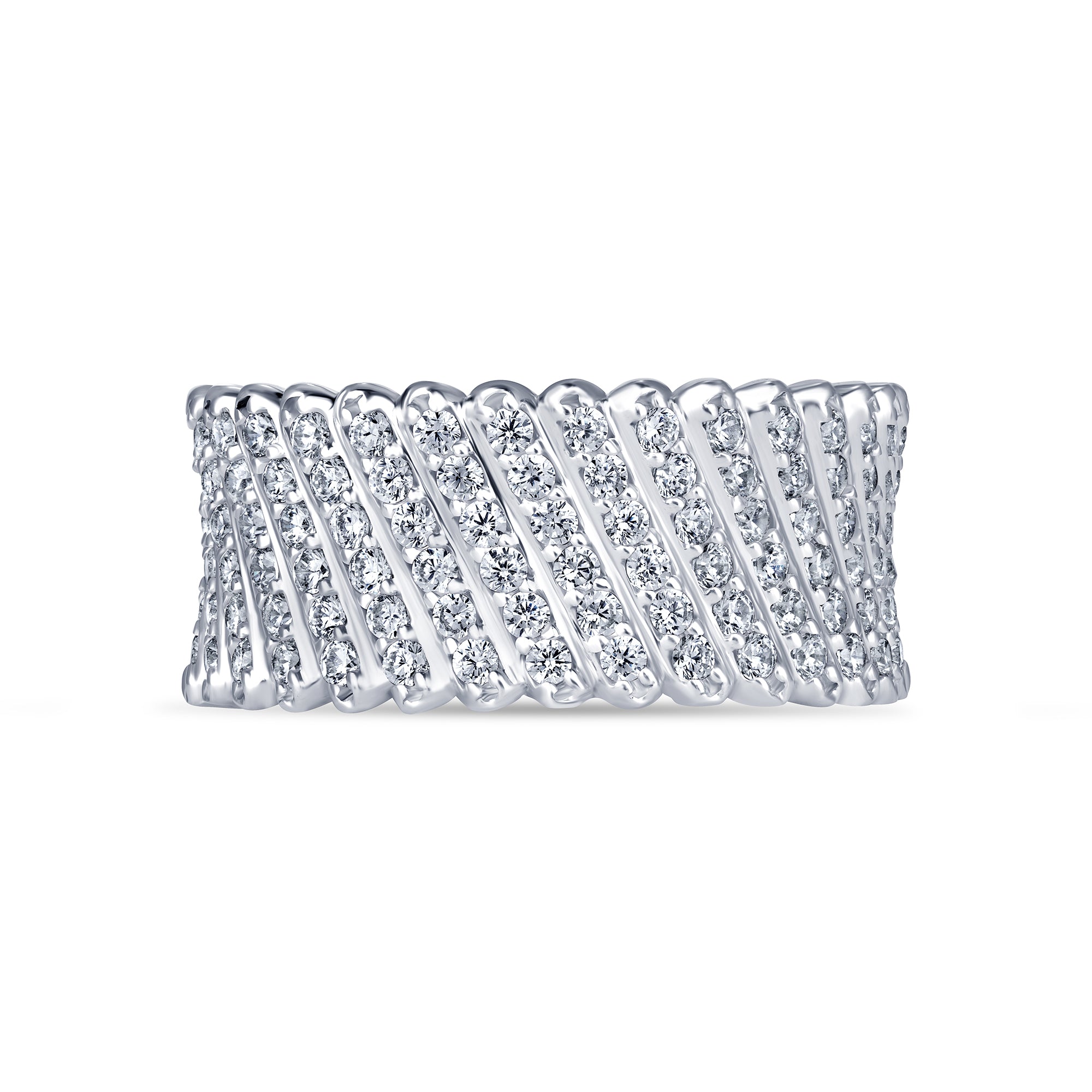 Palisade Band in white gold, alternate angle