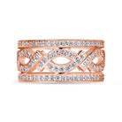 Arabesque Band in rose gold, alternate angle