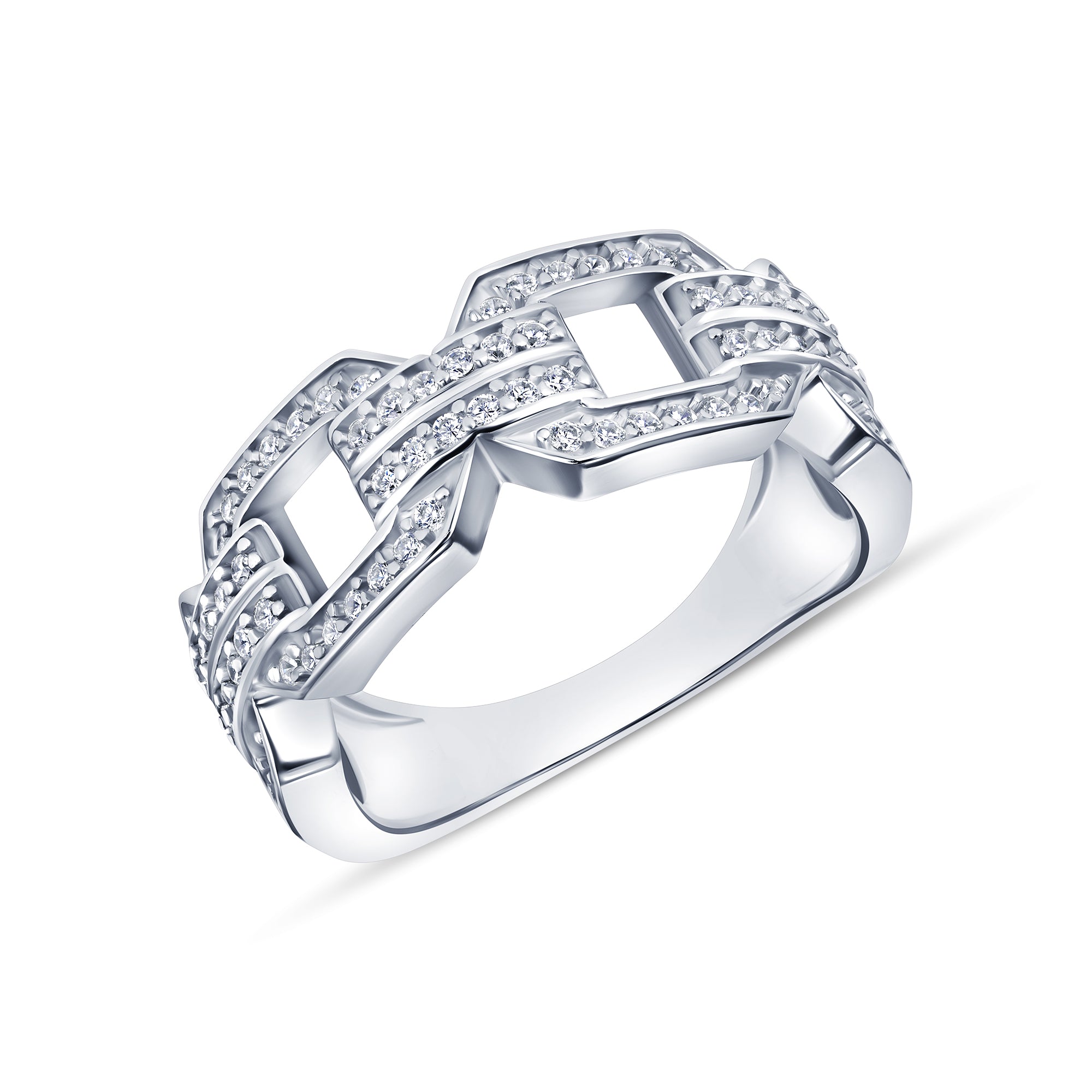 Axiom Band in white gold, alternate angle