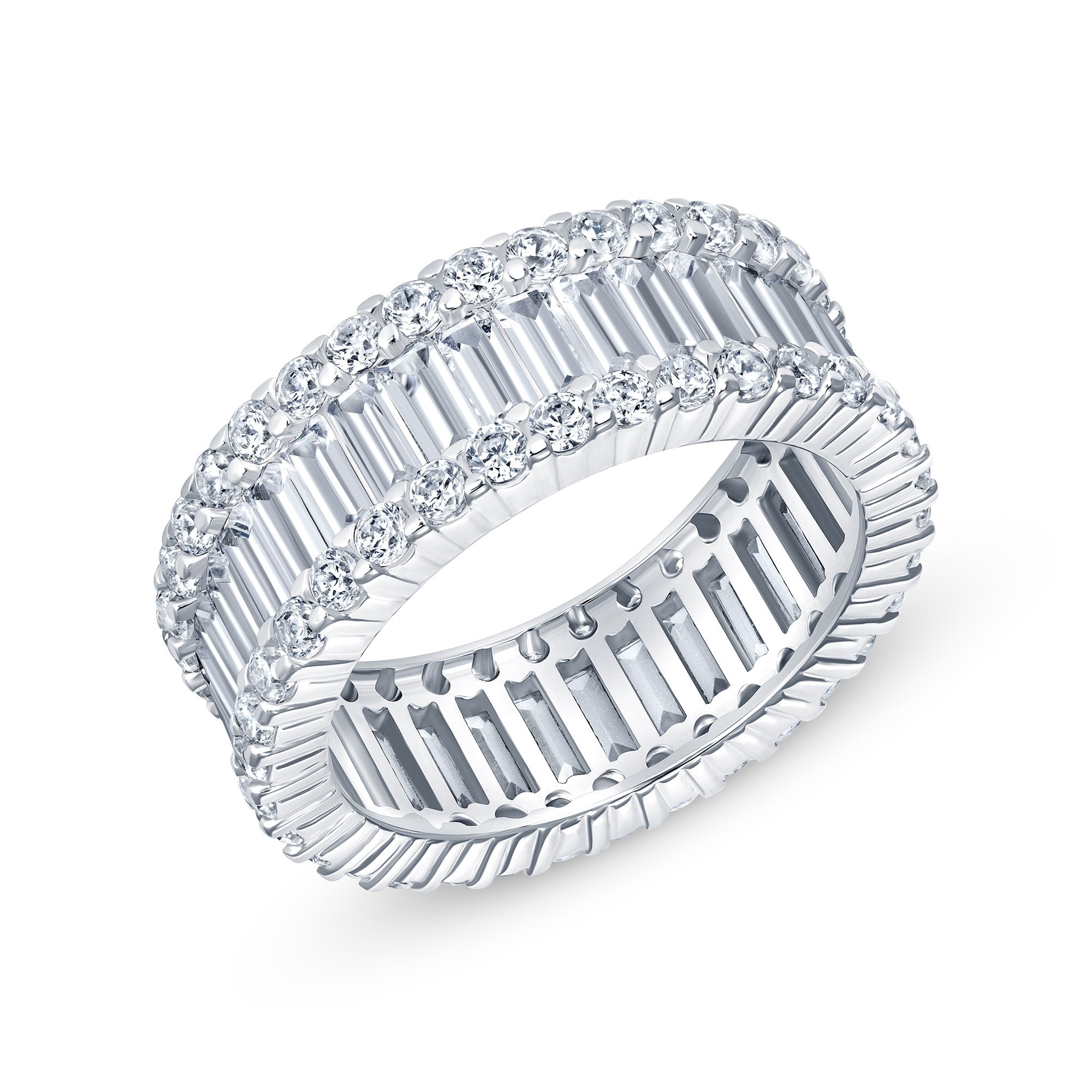 Prisma Band in white gold, angled view