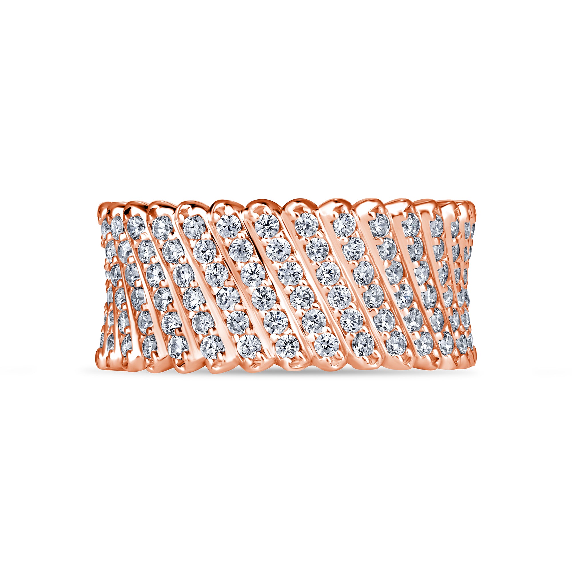 Palisade Band in rose gold, alternate angle