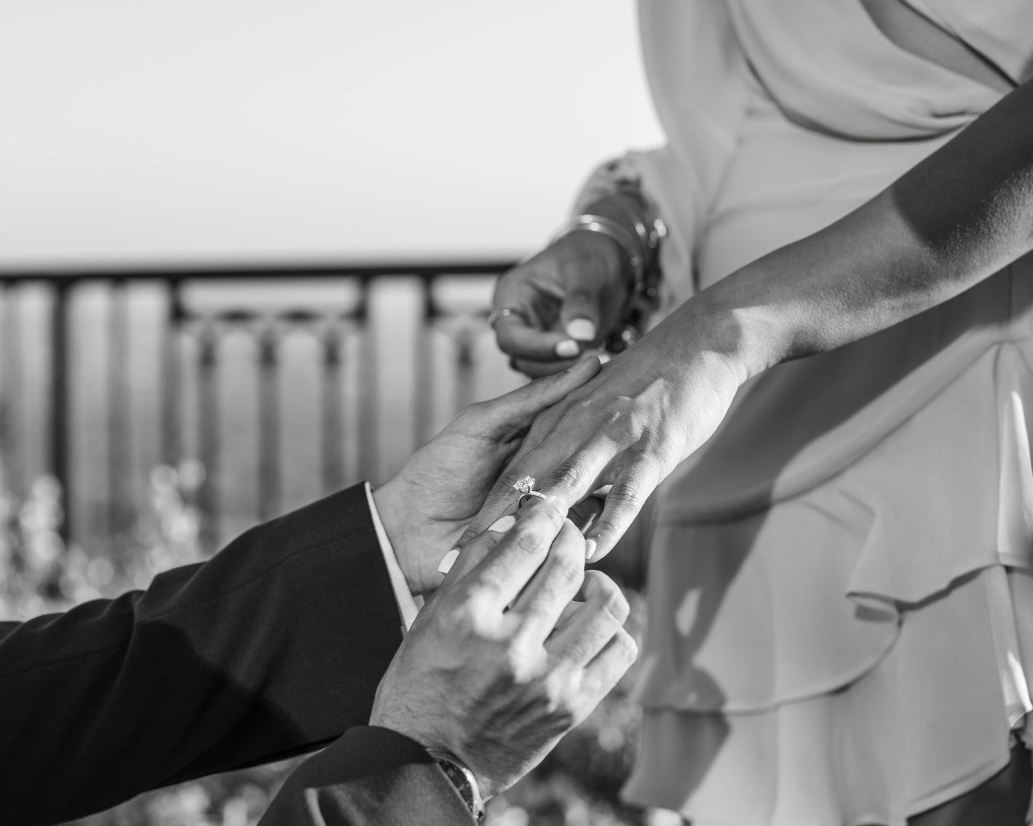Fifth Alloy engagement ring placed during a proposal