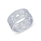 Arabesque Band in white gold, angled view