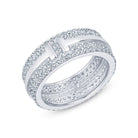Regalia Band in white gold, angled view