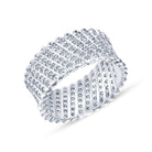 Palisade Band in white gold, angled view