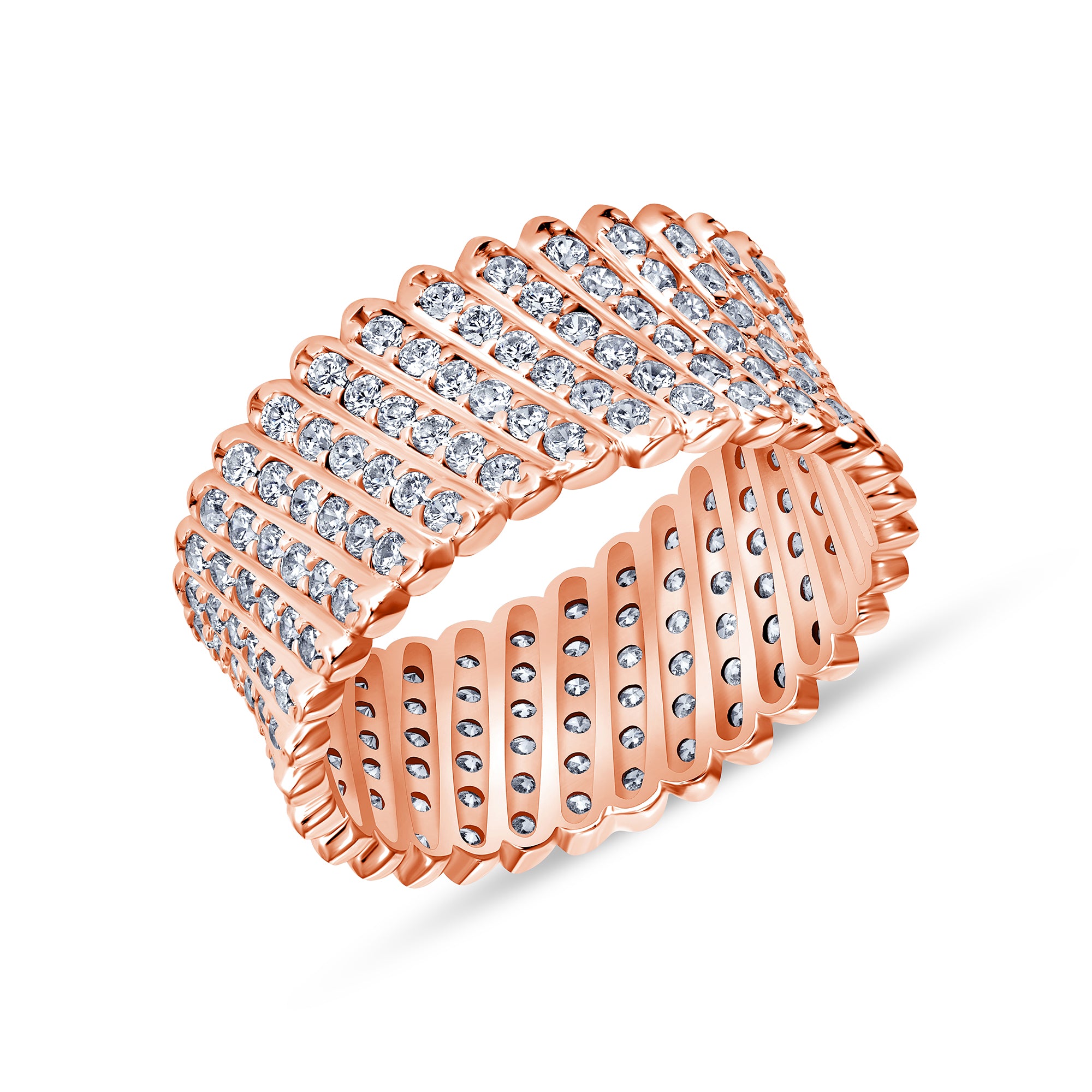 Palisade Band in rose gold, angled view