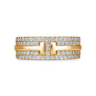 Regalia Band in yellow gold, alternate angle