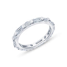 Mosaic Band in white gold, angled view