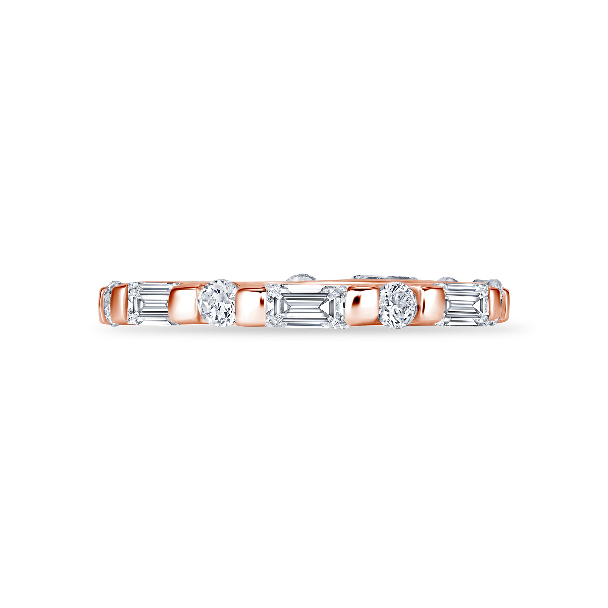 Mosaic Band in rose gold, alternate angle